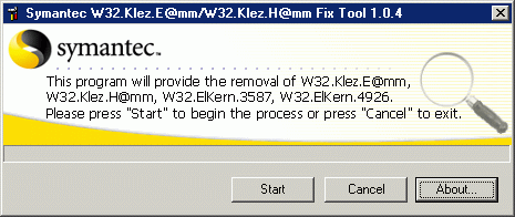 Symantec Klez Removal Tool 1.0.4