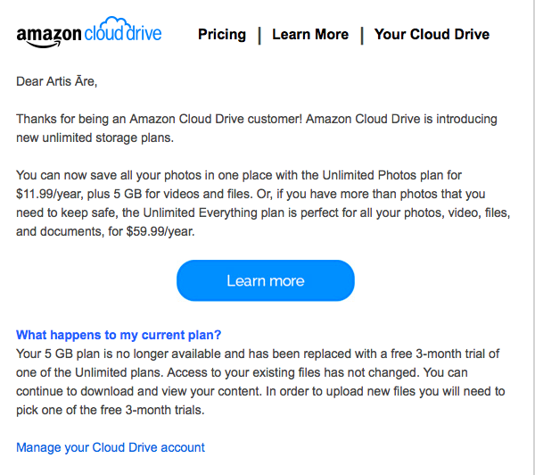 Amazon Cloud epasts